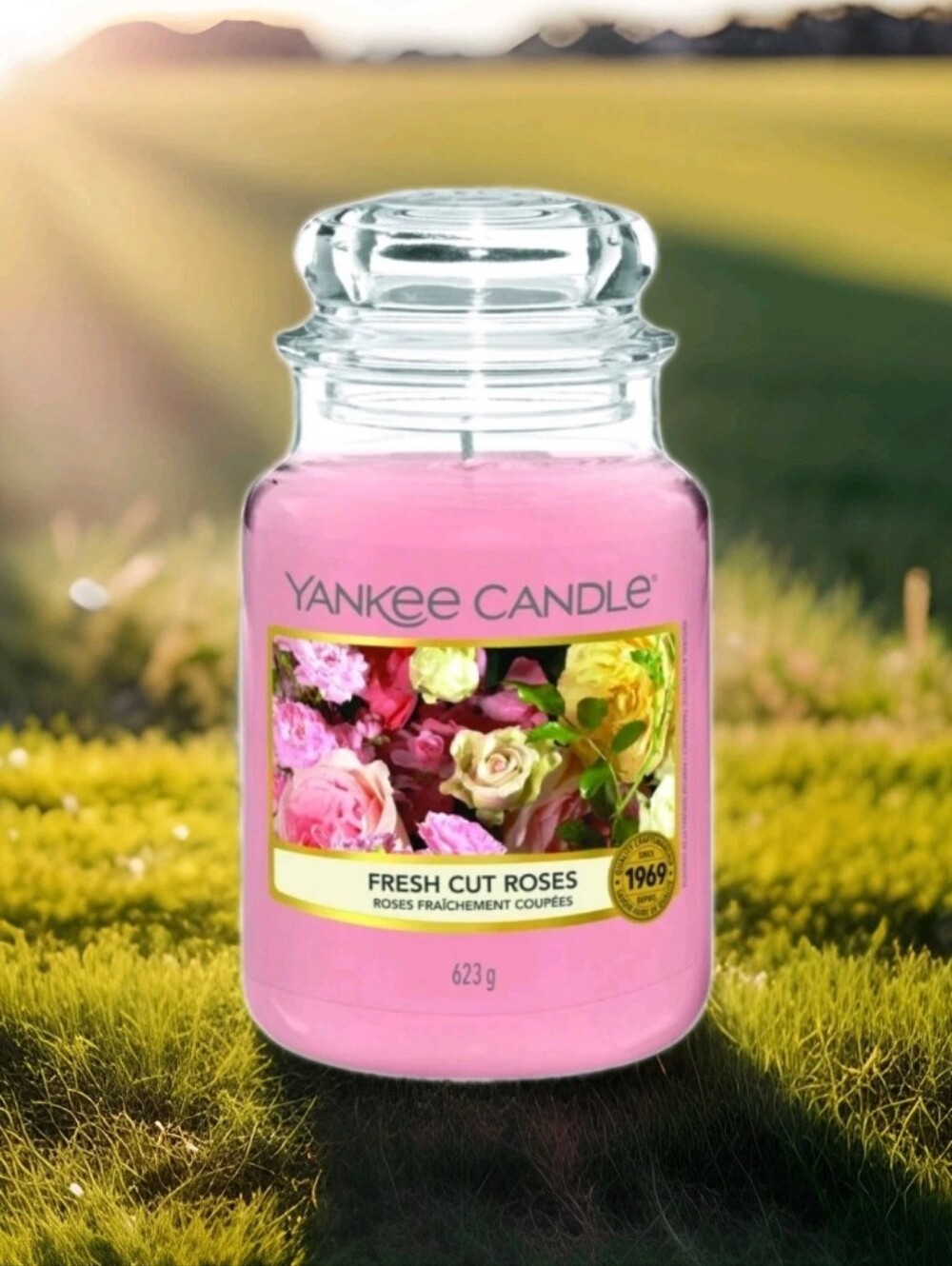 NEW YANKEE CANDLE 623g (22 OZ) FRESH CUT ROSES Europe Edition, Mom Gift Flowers